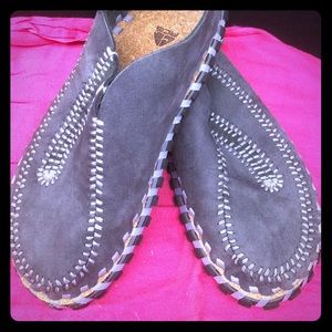 Nike ACG grey leather mules